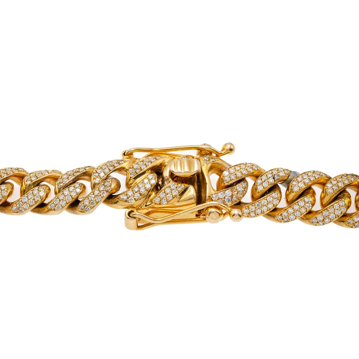 14K Yellow Gold 28 Cuban Chain With 11.75 CT Diamonds