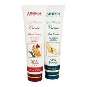 2 pcs Kit Hand and Foot Cream with Avocado Oil by Aroma Dead Sea 3,38 fl.oz (100 ml)