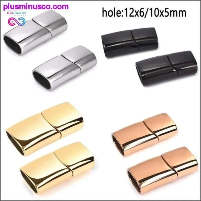 2pcs Stainless Steel Magnetic Clasps Charms Connector Buckle