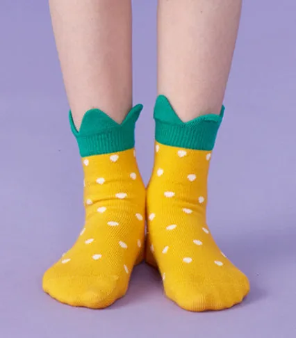 3 Pack Kids' Socks | Cotton | Pineapple