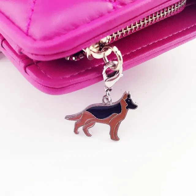 5Pcs/Lot Cute Chow Chow Sharpei Foxhound Pug Shepherd Dog Purse Charms