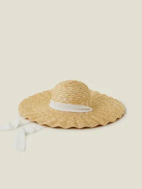 Accessorize Scallop Edge Boater Hat