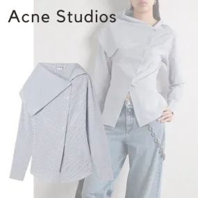 Acne Studios  |Stripes Casual Style Long Sleeves Cotton Office Style