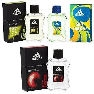 Adidas Combo - Pure Game, Team Force and Get Ready EDT Perfume for Men (100 ml x 3)