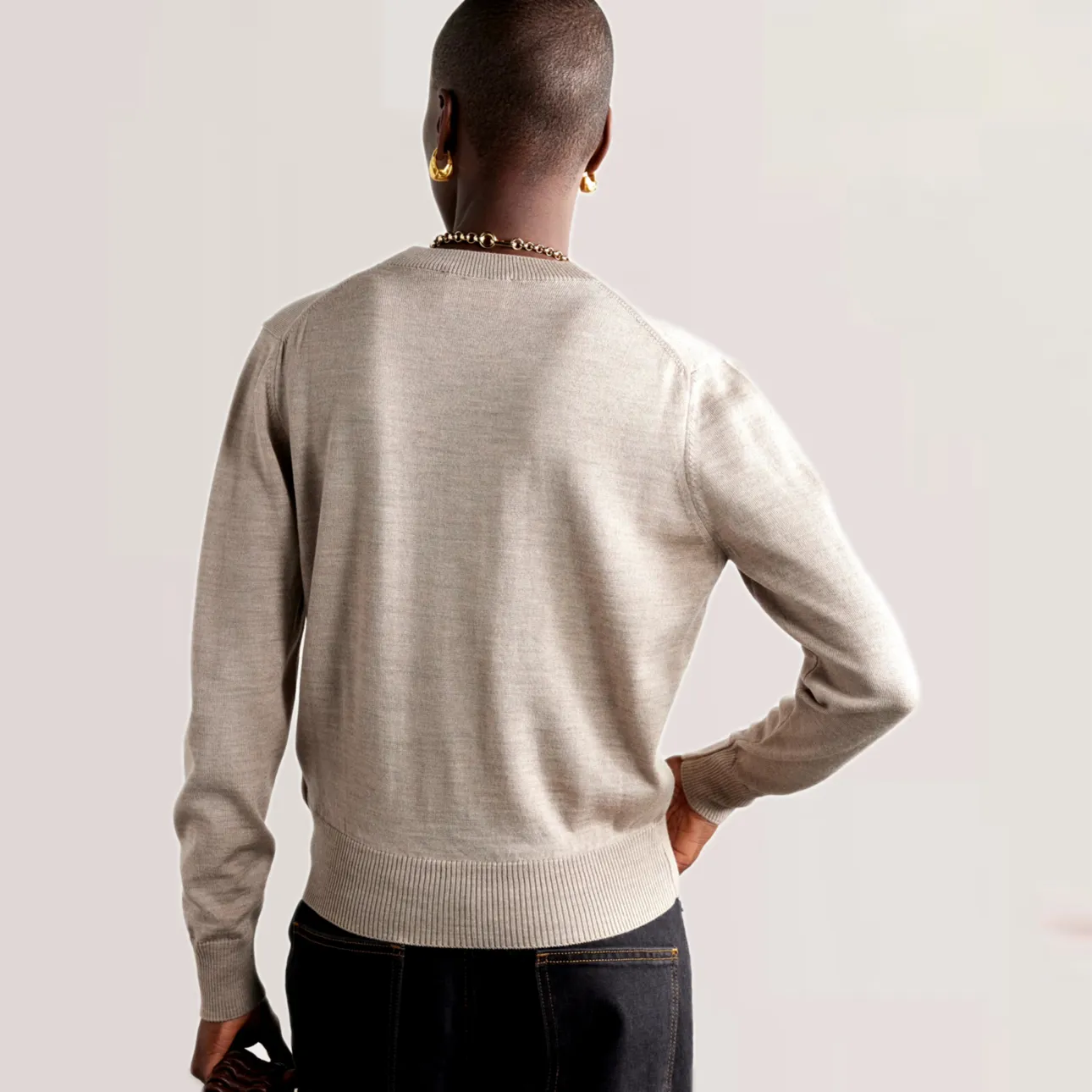 AMI PARIS  |Casual Style Wool Long Sleeves Plain Office Style