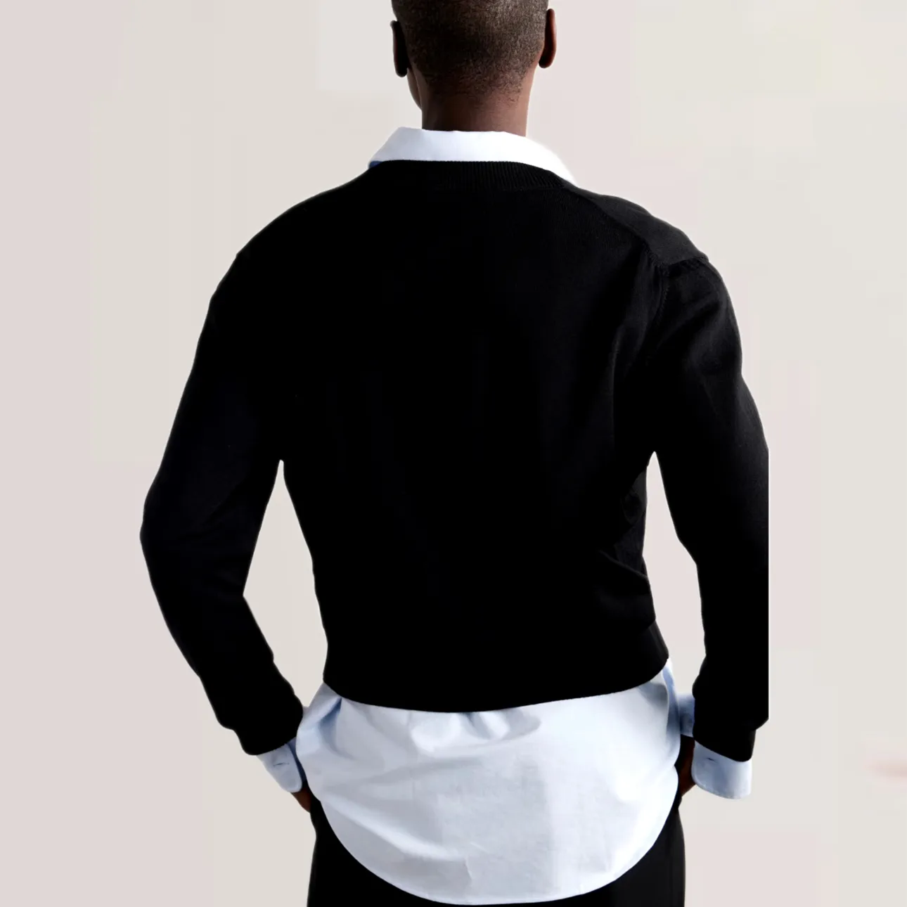 AMI PARIS  |Casual Style Wool Long Sleeves Plain Office Style