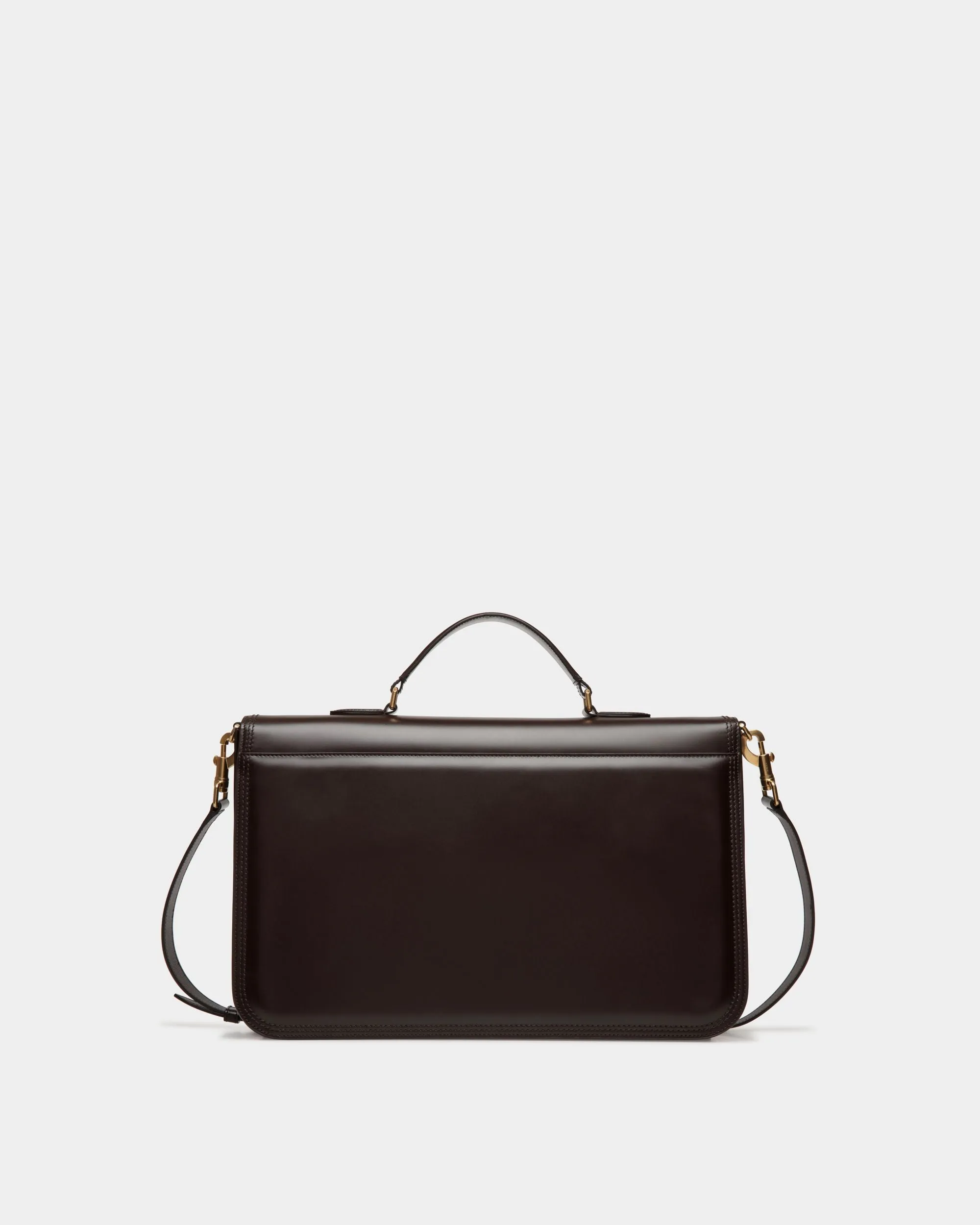 Beckett Briefcase In Ebano Leather 