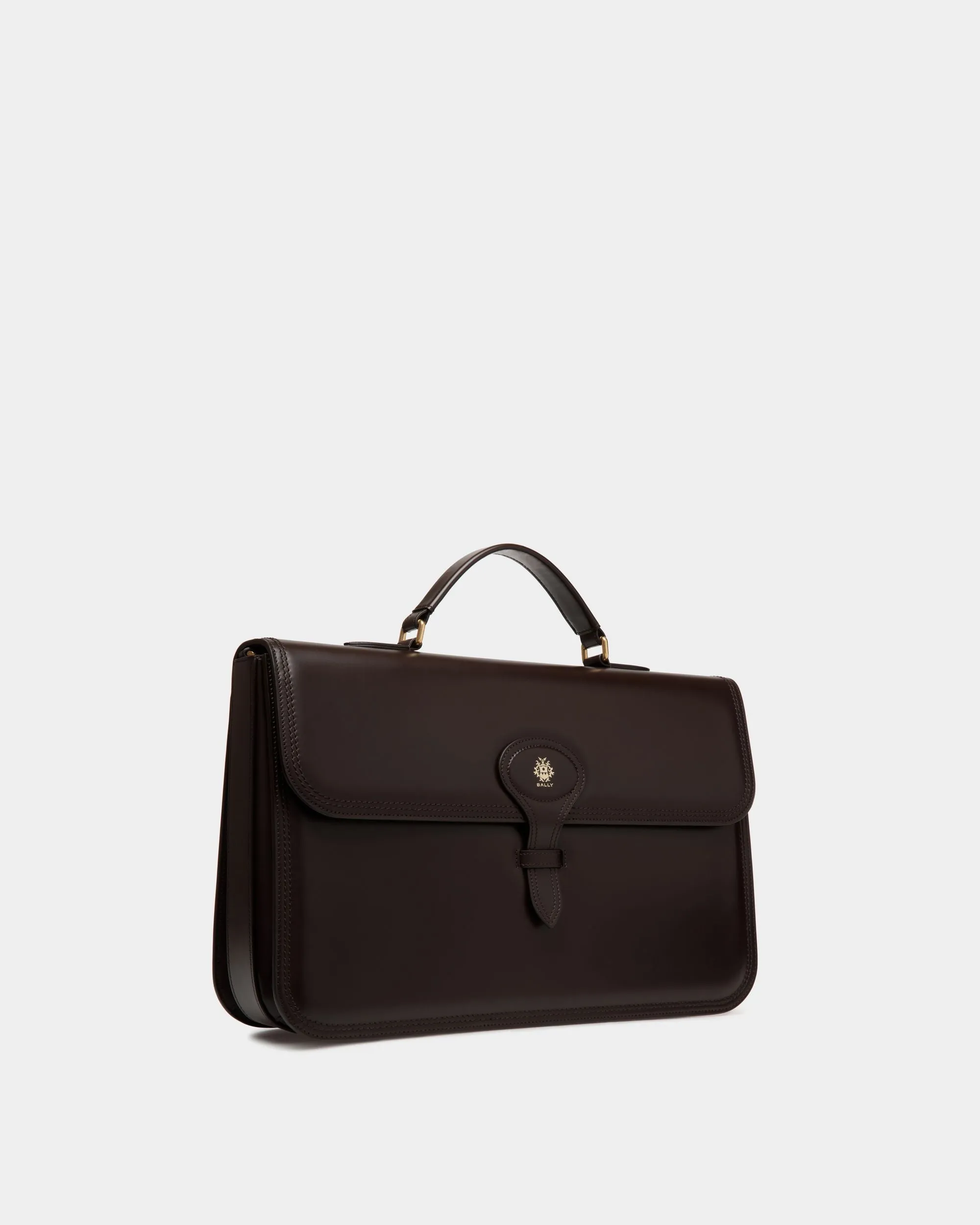 Beckett Briefcase In Ebano Leather 