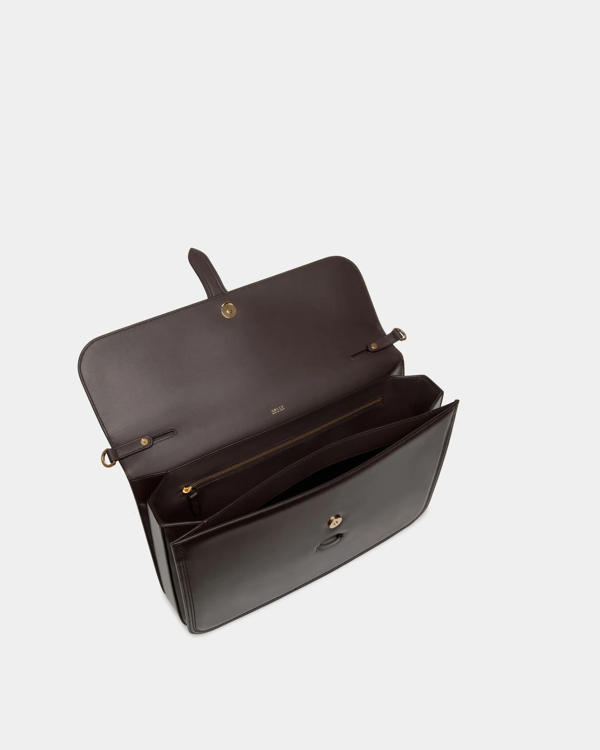 Beckett Briefcase In Ebano Leather 