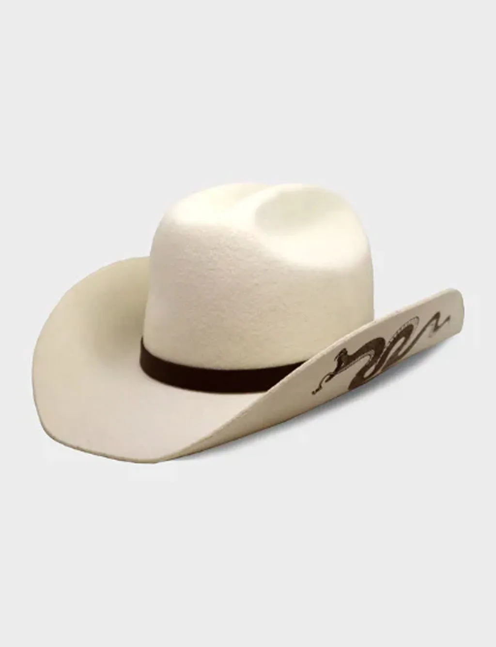 BILLY BONES CLUB SERPENT COWBOY HAT - WHITE