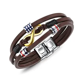 Bracelet Stainless Steel Brown Color