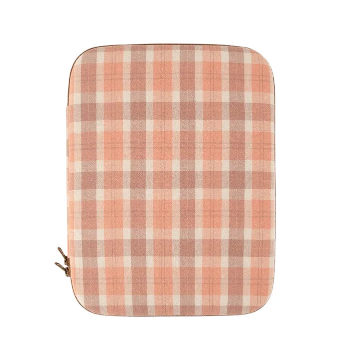 Casual Checkered Plaids Pattern iPad Laptop Sleeves Cases Pouches Protective Covers Purses Handbags Square Cushion Designer Scho