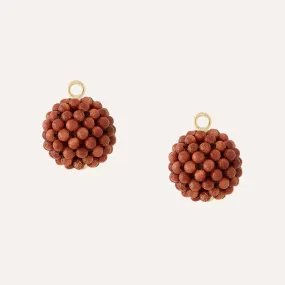 Caviar Chocolate Glass Bead Earring Drops