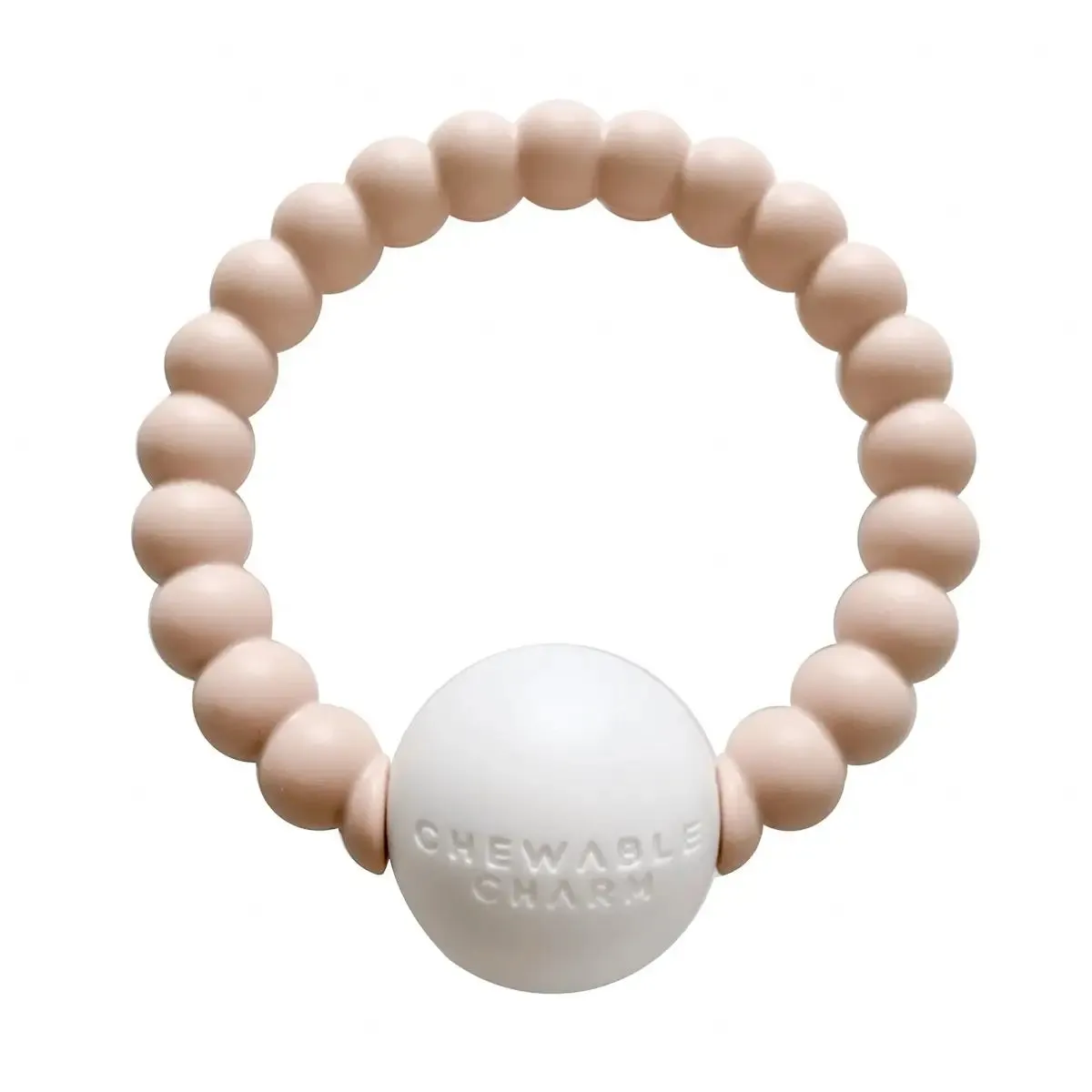 Chewable Charm - Teether Toy Rattle - Blush