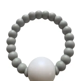 Chewable Charm - Teether Toy Rattle - Grey