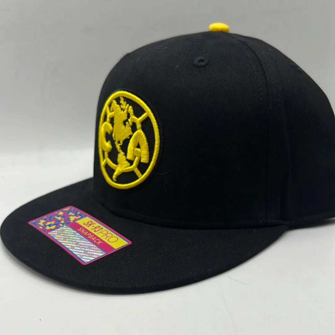 Club America Black Snapback Hat