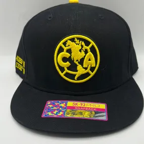 Club America Black Snapback Hat