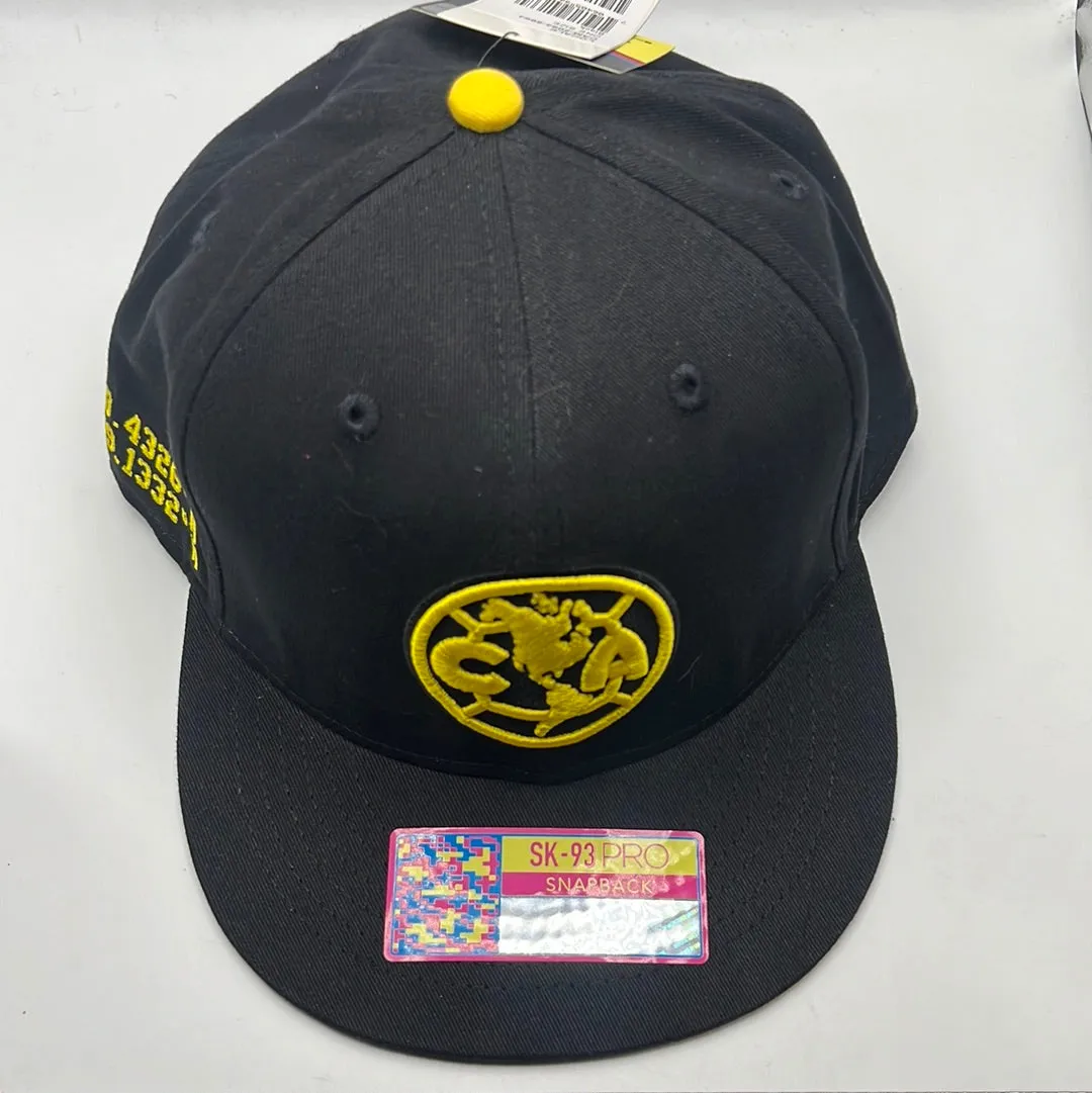 Club America Black Snapback Hat