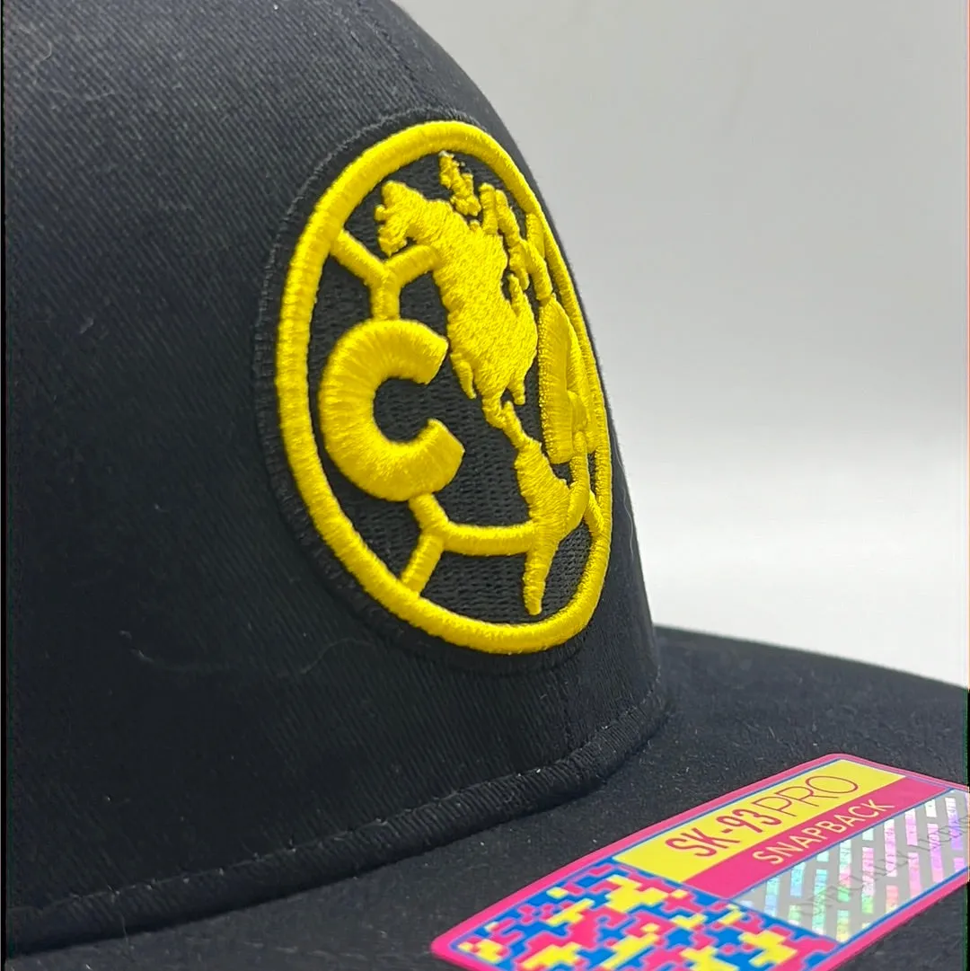 Club America Black Snapback Hat