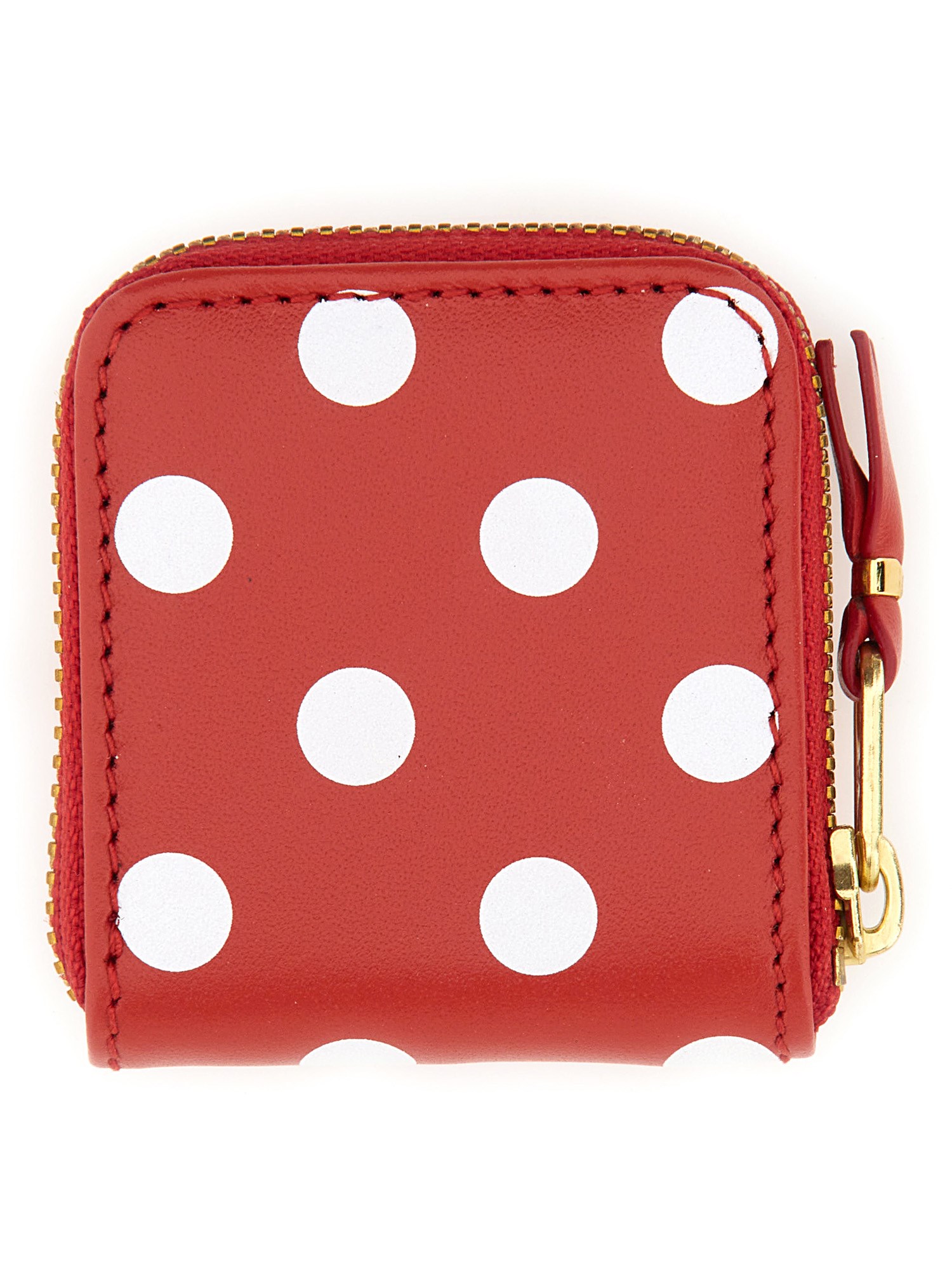 COMME DES GARCONS WALLET    POLKA DOT PRINT LEATHER COIN PURSE