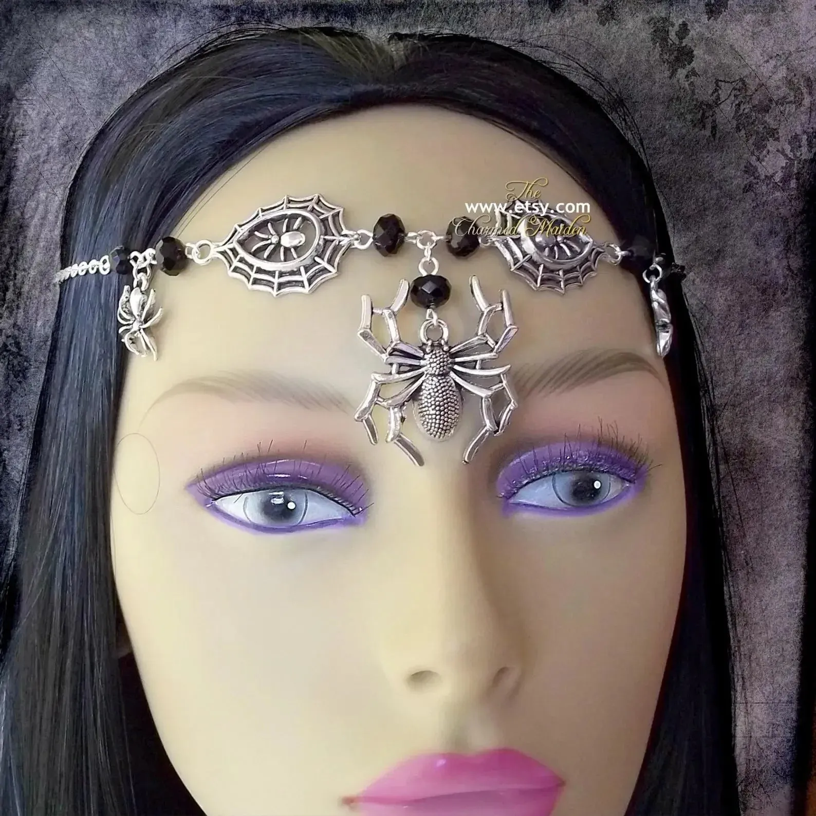 Crescent moon head chain forehead  tiara