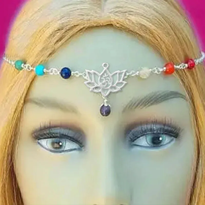 Crescent moon head chain forehead  tiara