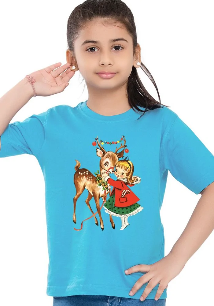 Deer Girl Kids T-Shirt