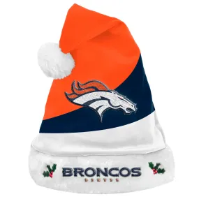 Denver Broncos Colorblock Santa Hat