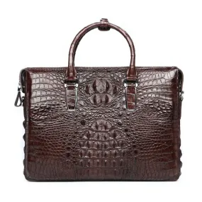 Design Business Crocodile Skin Men Briefcase Fashion Large Capacity Shoulder Bag Multifunction