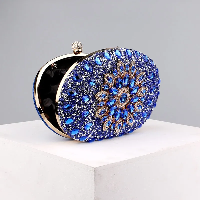 Diamond Women Luxury Clutch Evening Bag Wedding Crystal Ladies Cell Phone Pocket Purse