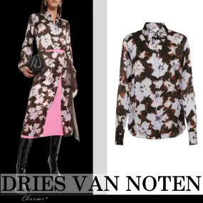 Dries Van Noten  |Flower Patterns Casual Style Long Sleeves Party Style