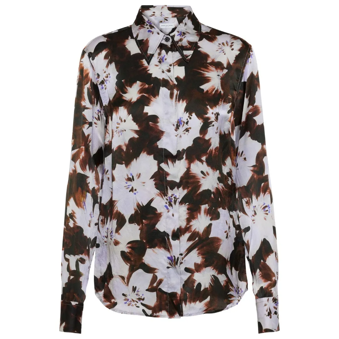 Dries Van Noten  |Flower Patterns Casual Style Long Sleeves Party Style