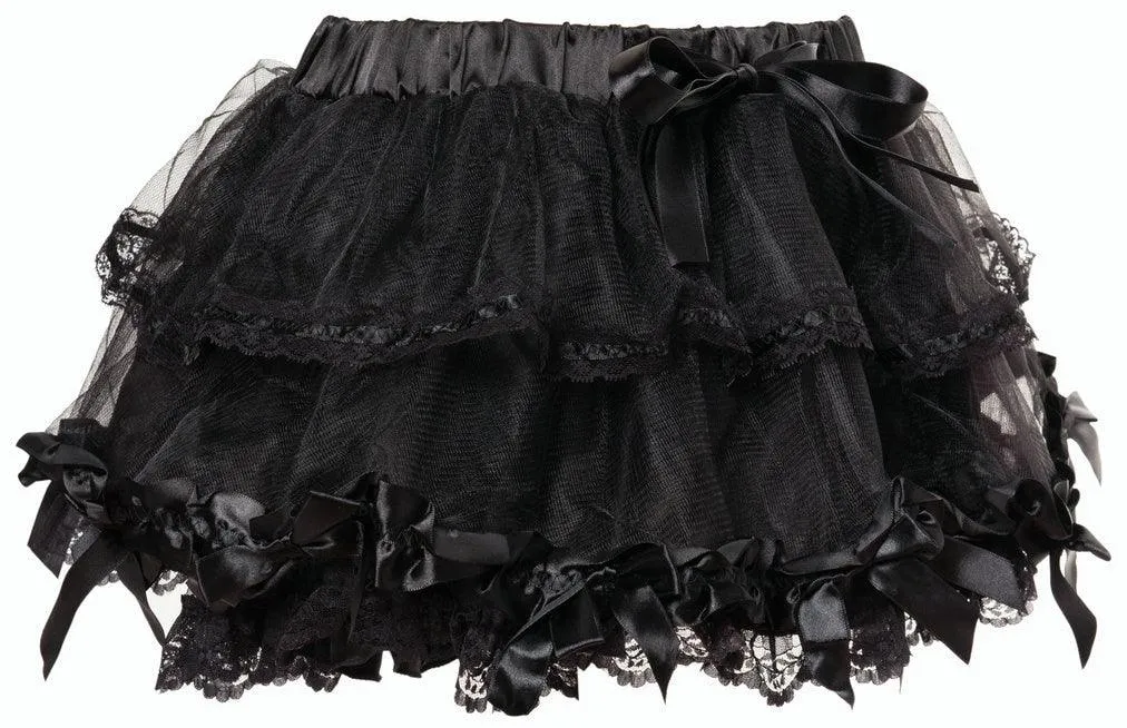 Elastic Gothic Lace Tutu Skirt