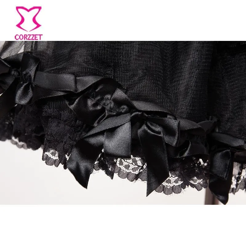 Elastic Gothic Lace Tutu Skirt