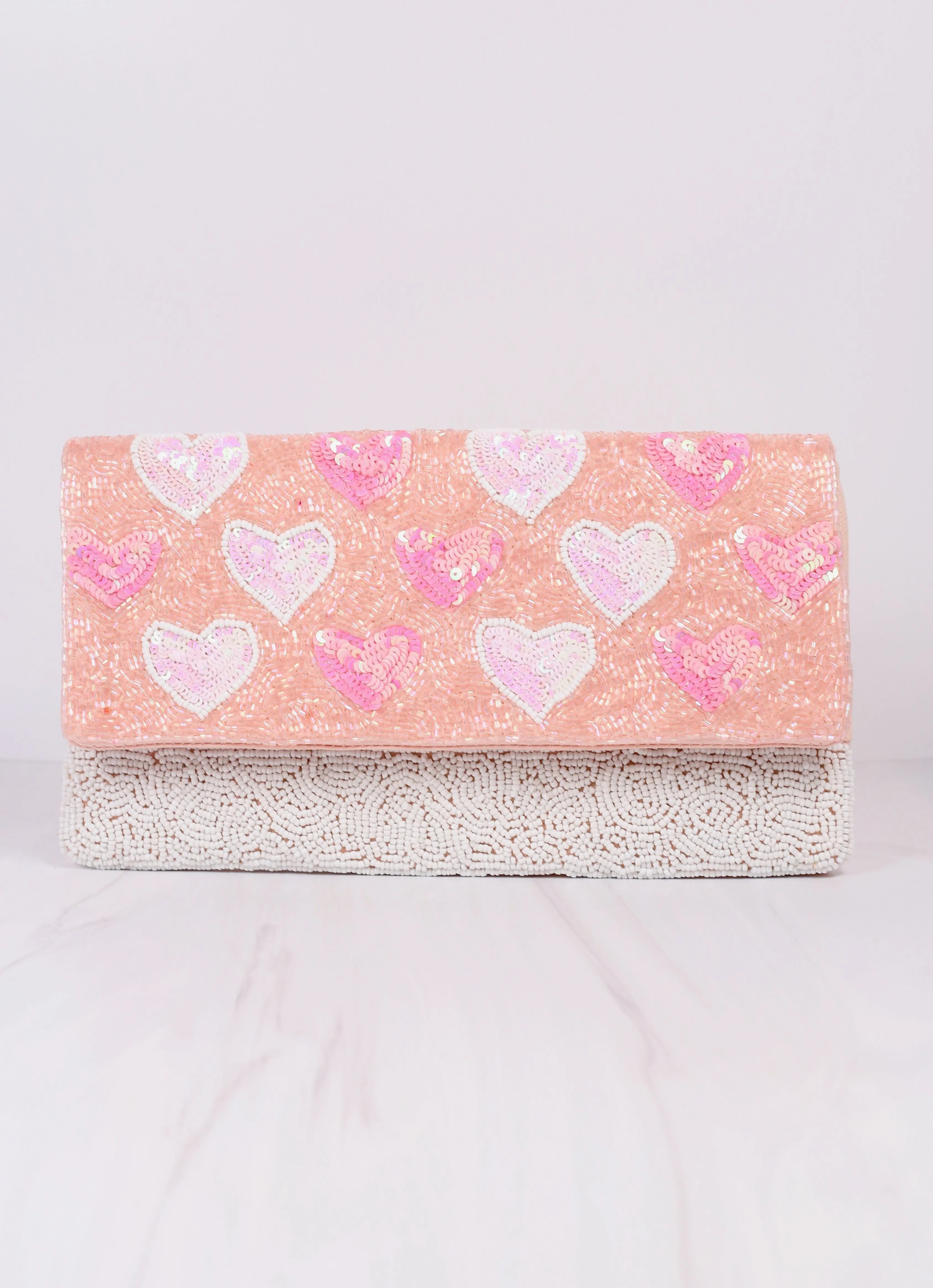 Embellished Heart Crossbody PINK MULTI