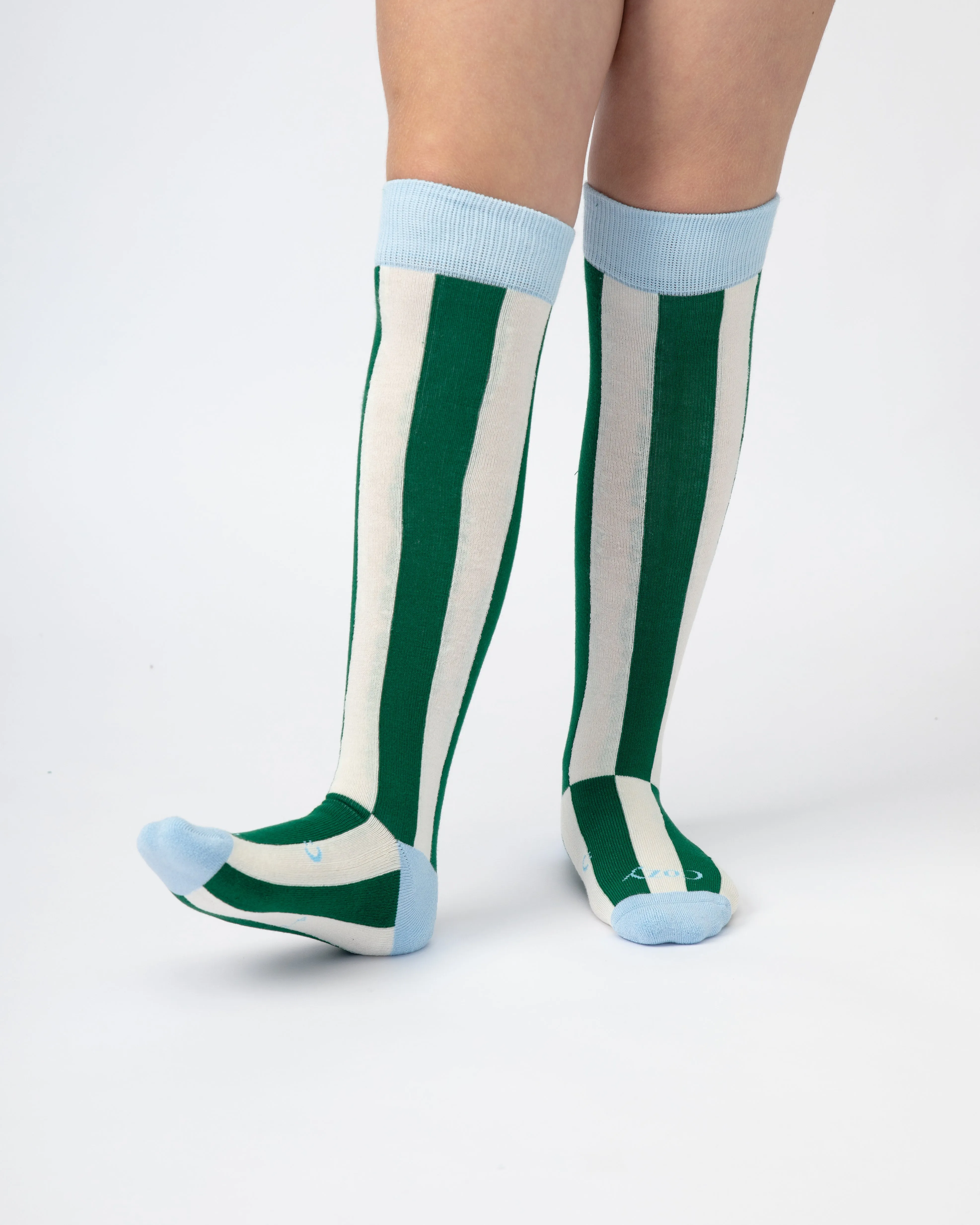 Everyday Knee-High Seamless Feel Socks 4 Pack (Kids) -  Forest Stripe Multi