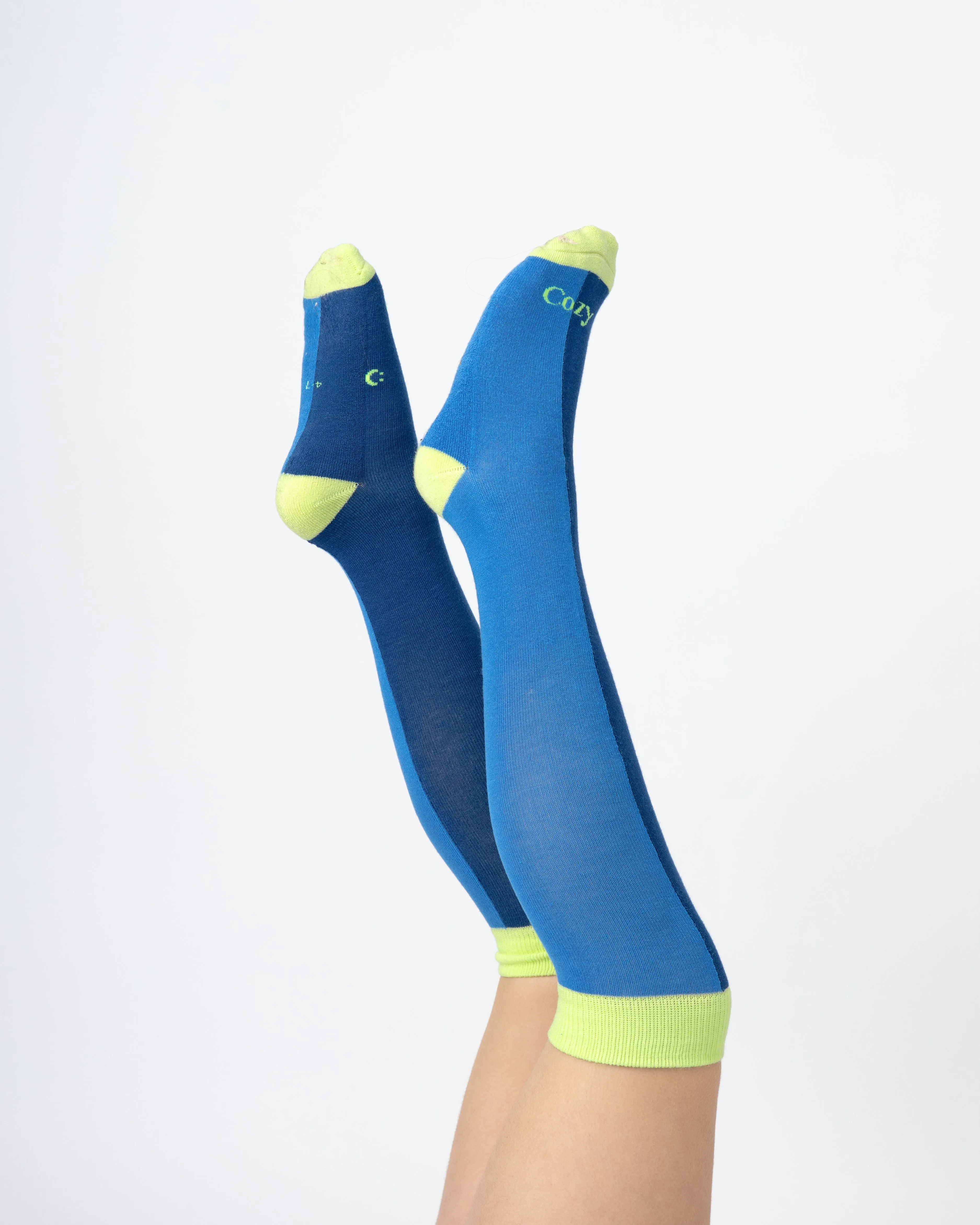 Everyday Knee-High Seamless Feel Socks (Kids) - Marine Blue Colourblock