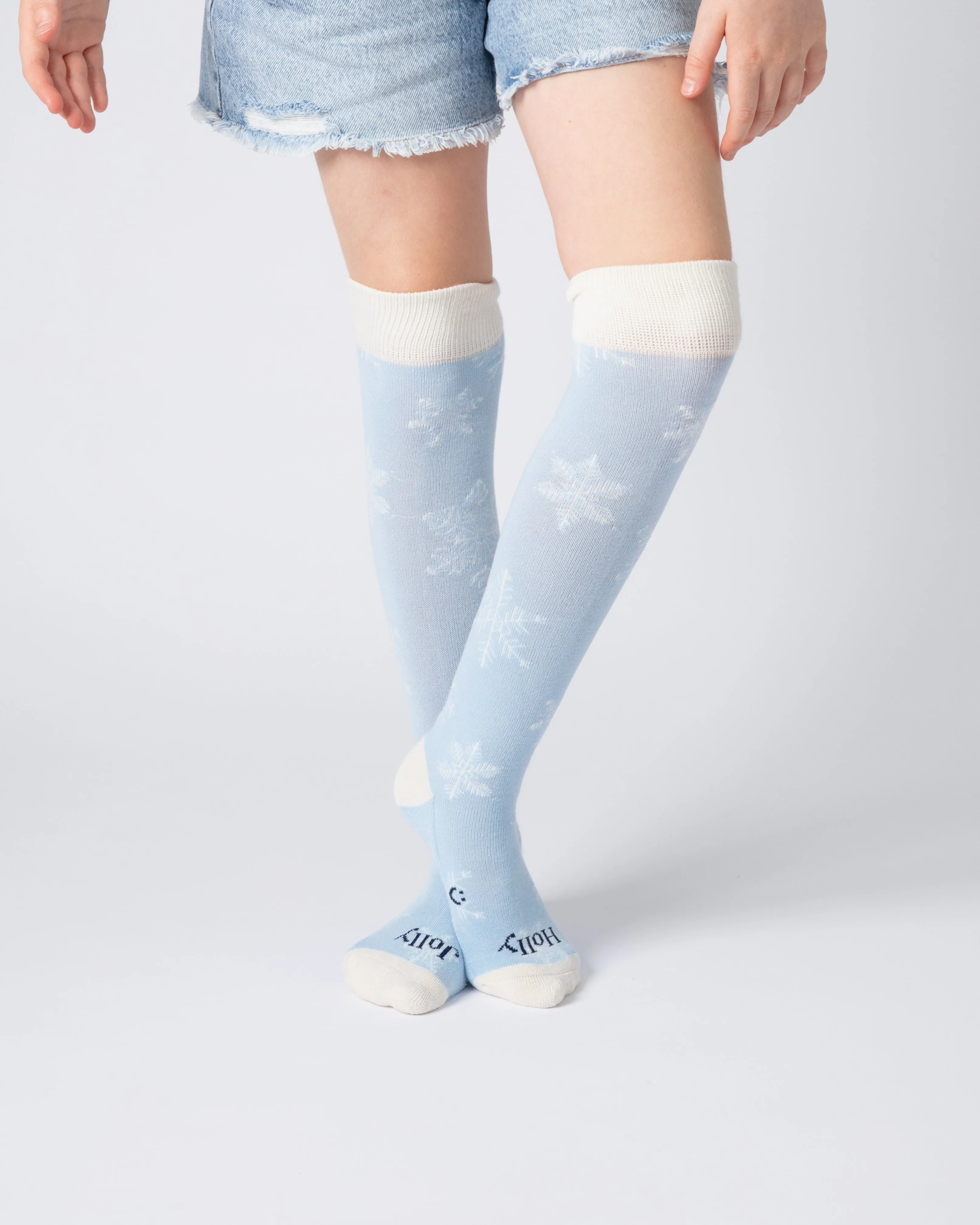 Everyday Knee-High Seamless Feel Socks (Kids) - Snowflake