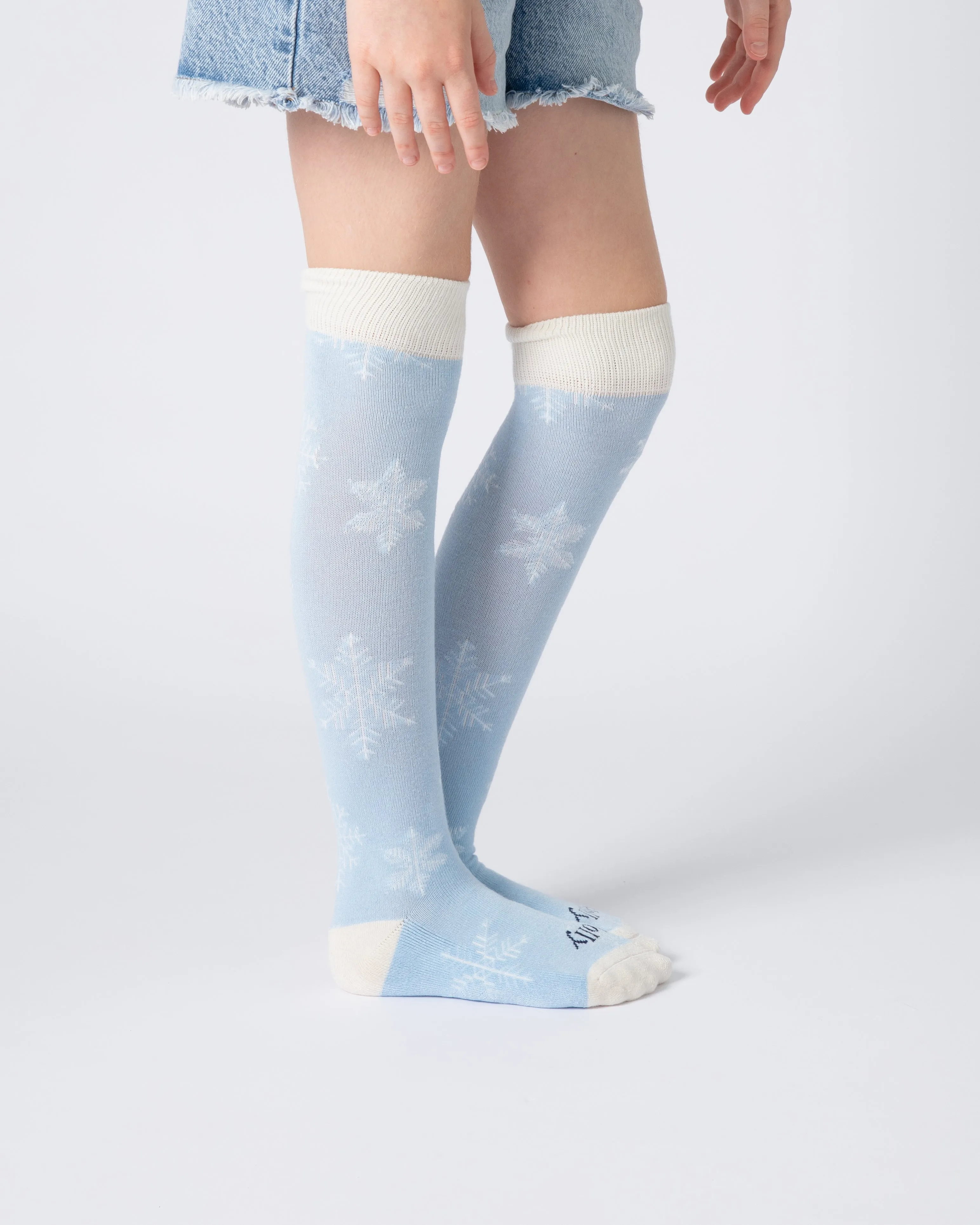 Everyday Knee-High Seamless Feel Socks (Kids) - Snowflake