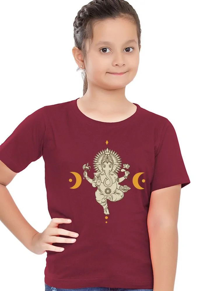 Ganesha Moon Kids T-Shirt