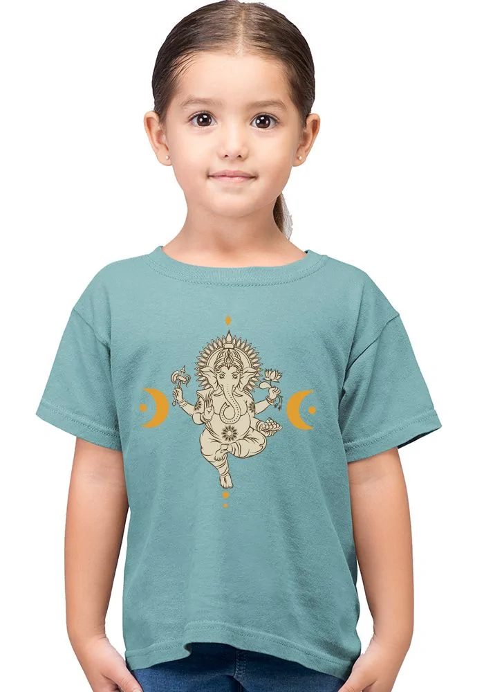 Ganesha Moon Kids T-Shirt