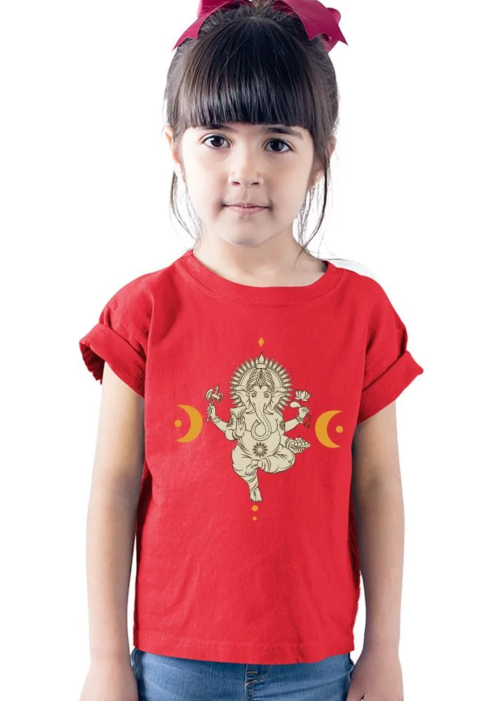 Ganesha Moon Kids T-Shirt