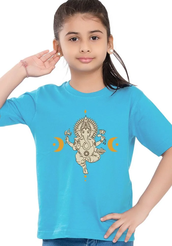 Ganesha Moon Kids T-Shirt