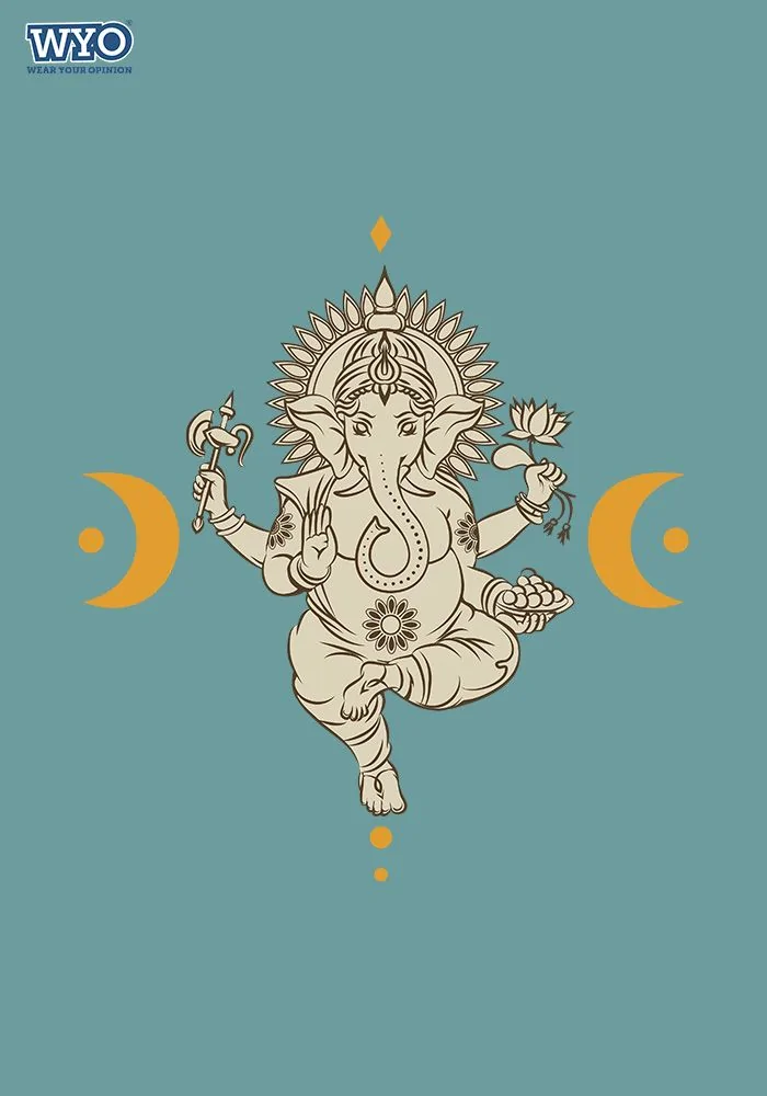 Ganesha Moon Kids T-Shirt