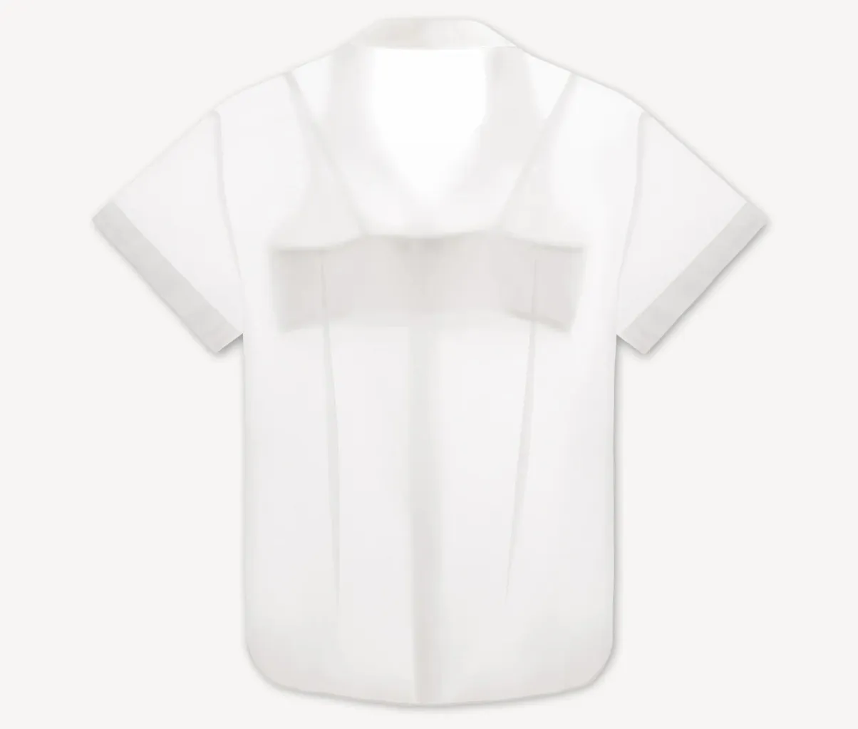 GIANA  |Casual Style Silk Plain Short Sleeves Office Style