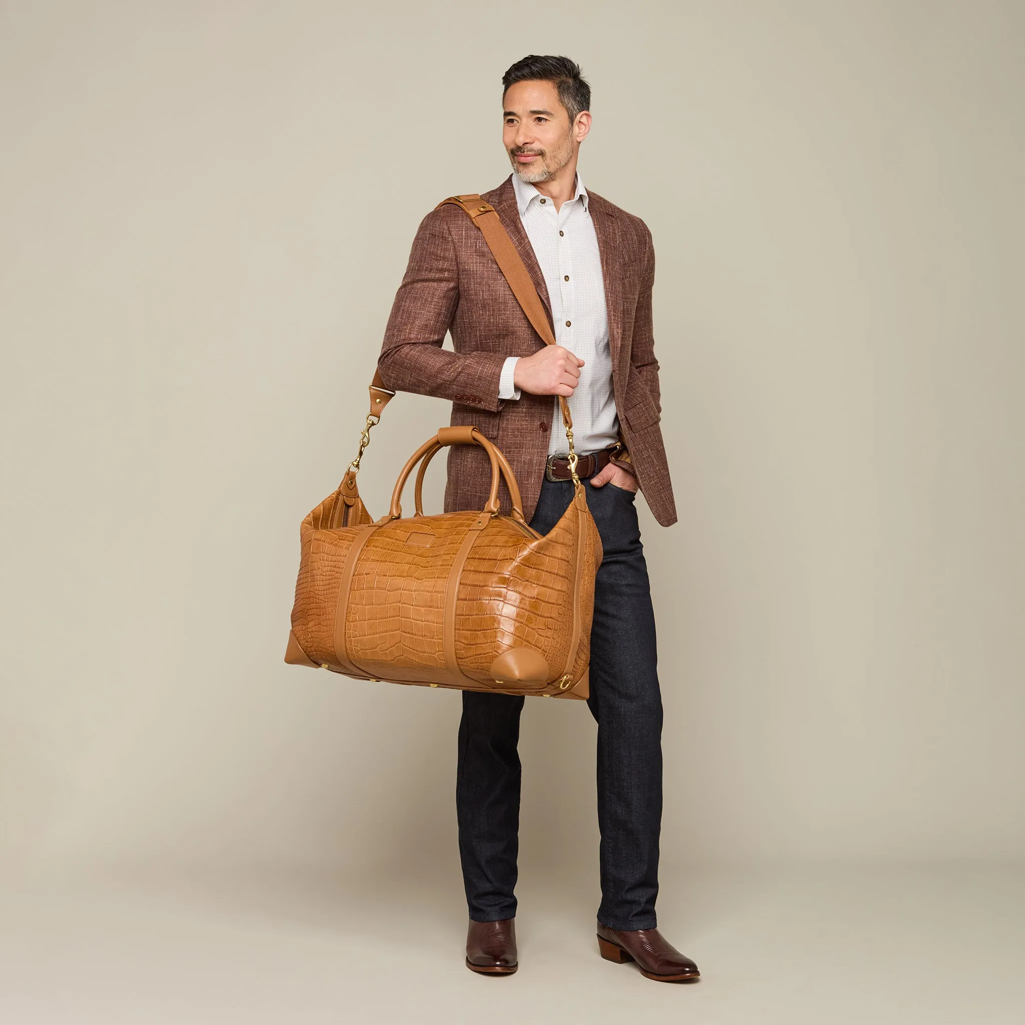 Giant Gator Duffle - Large :: Cognac/Kanga Tobac