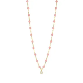 Gigi Supreme Classic 1 Diamond Necklace, Blush, Yellow Gold, 16.5