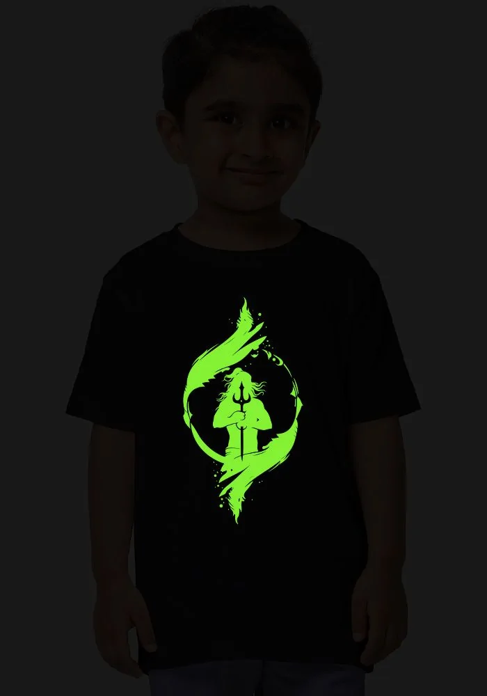 Glow in Dark Lord Shiva Kids T-Shirt