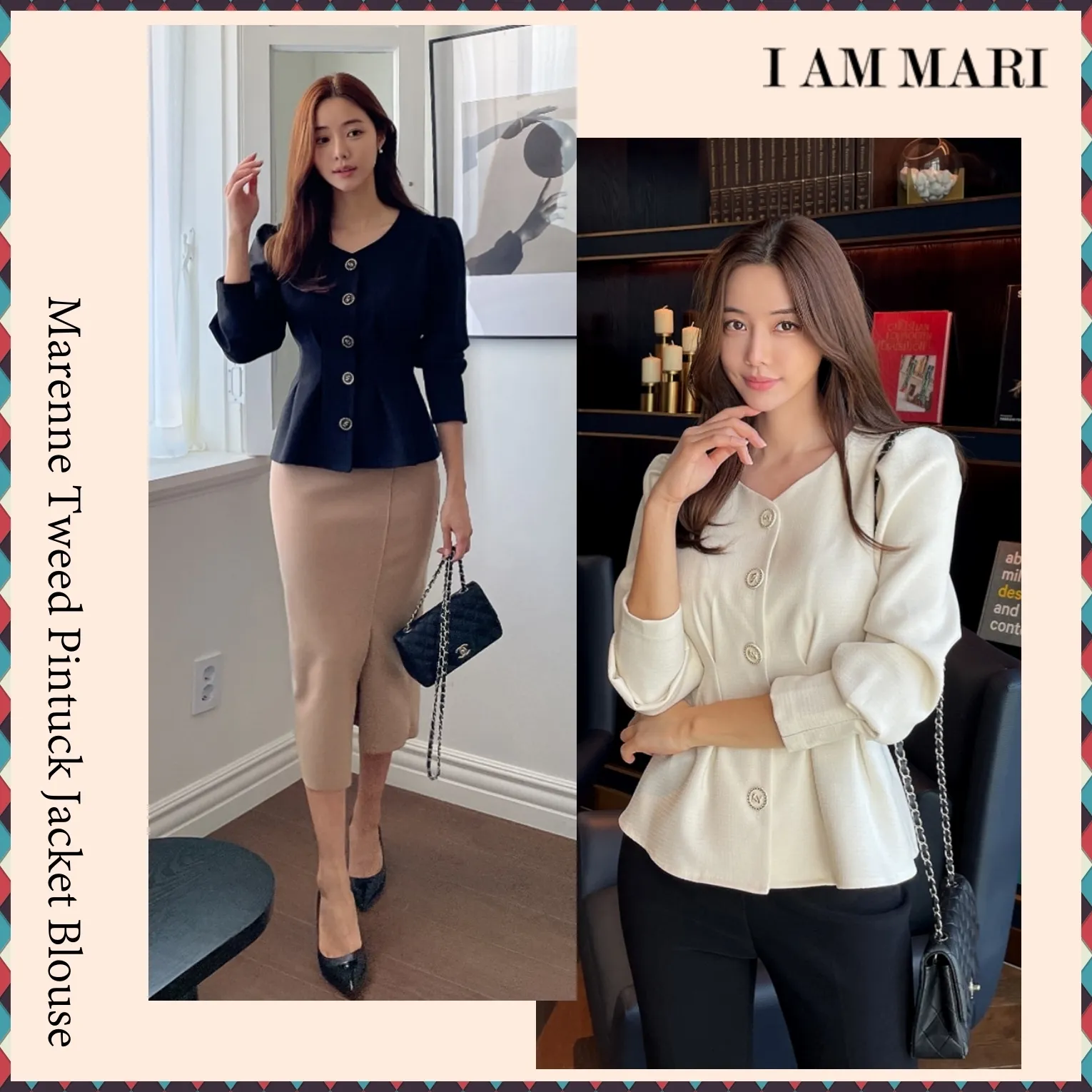 I AM MARI  |Casual Style Wool Plain Cotton Formal Style