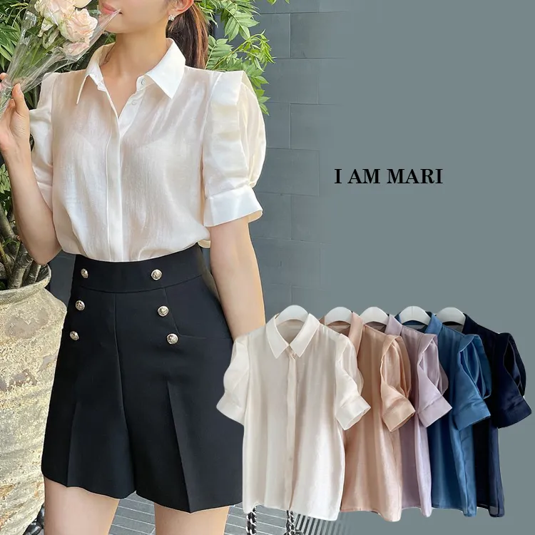 I AM MARI  |Office Style Elegant Style Puff Sleeves Formal Style  Bridal